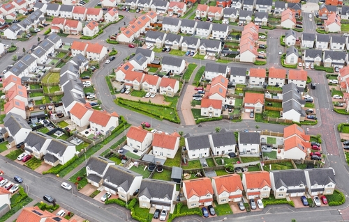 New housing estate in Lanarkshire — typical homes reached by our community magazines